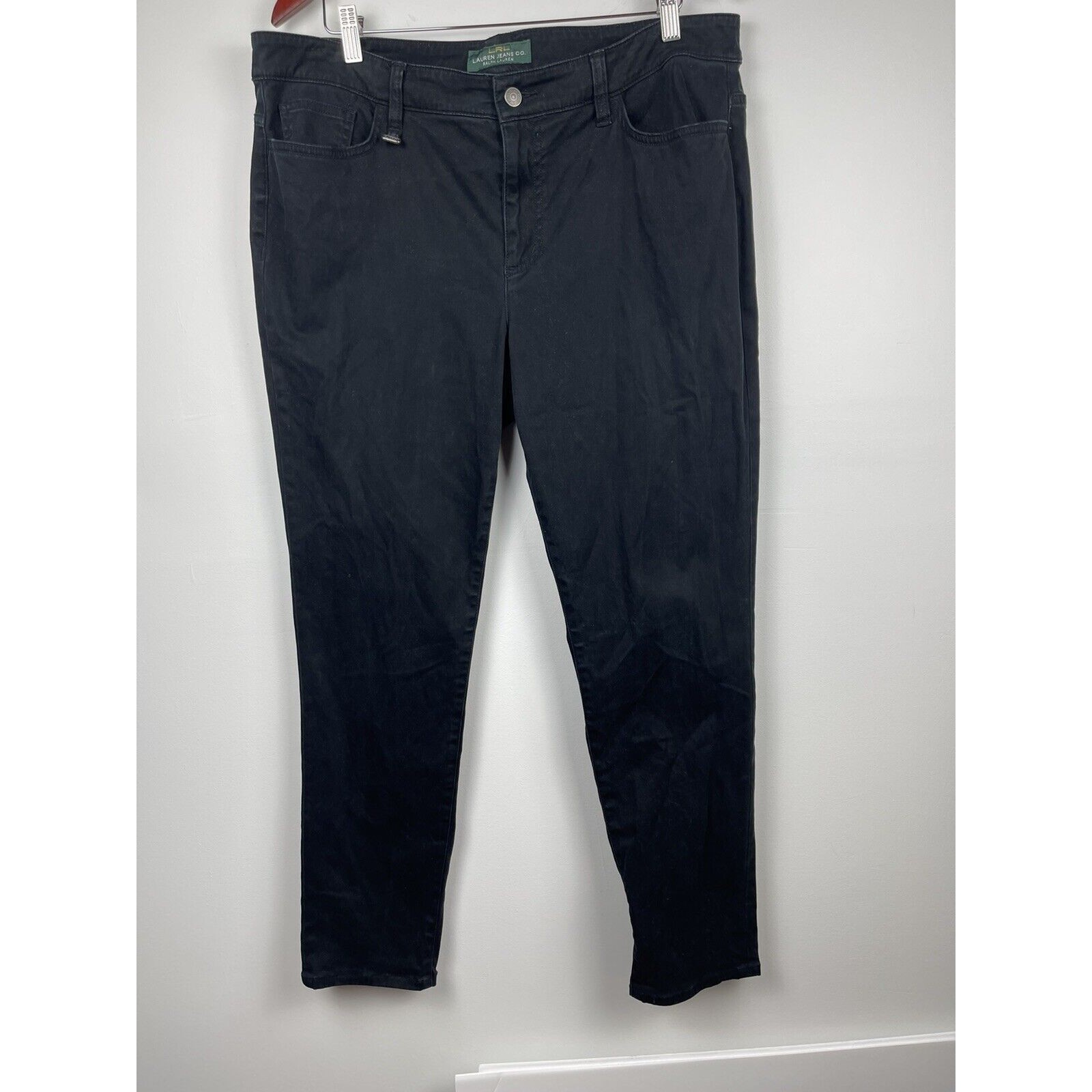 Lauren Ralph Lauren Black Velvet Velore Pant Women's Size 16 Stretch Dress Slack
